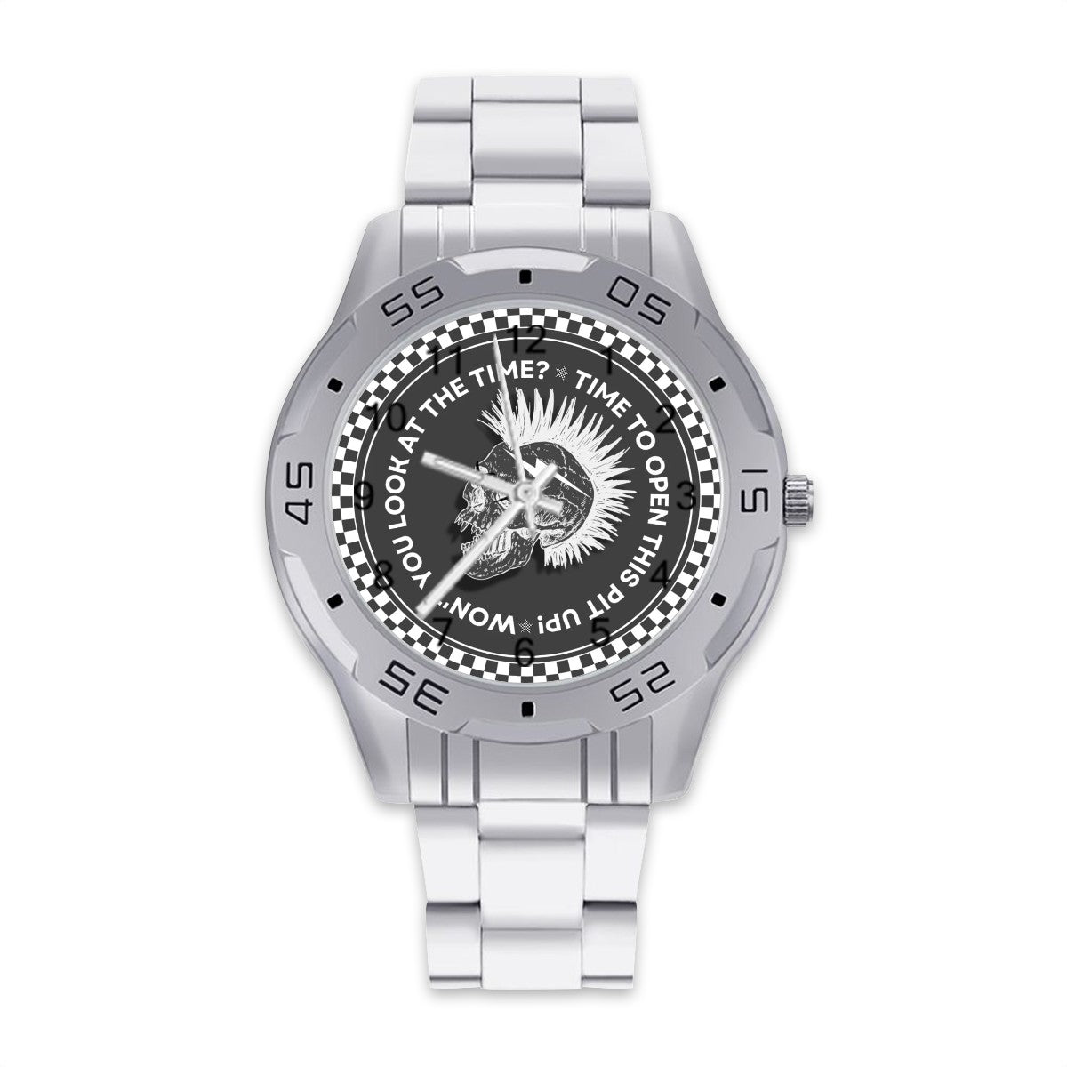 OPEN THIS PIT UP! Stainless Steel Watch