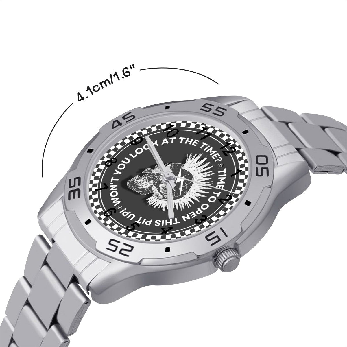 OPEN THIS PIT UP! Stainless Steel Watch