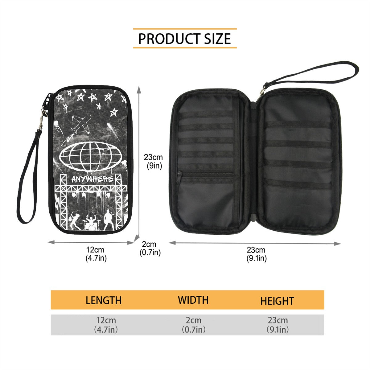 A FAMILY THAT ROCKS TOGETHER STAYS TOGETHER  (Single-Sided Pattern) FAMILY PASSPORT HOLDER