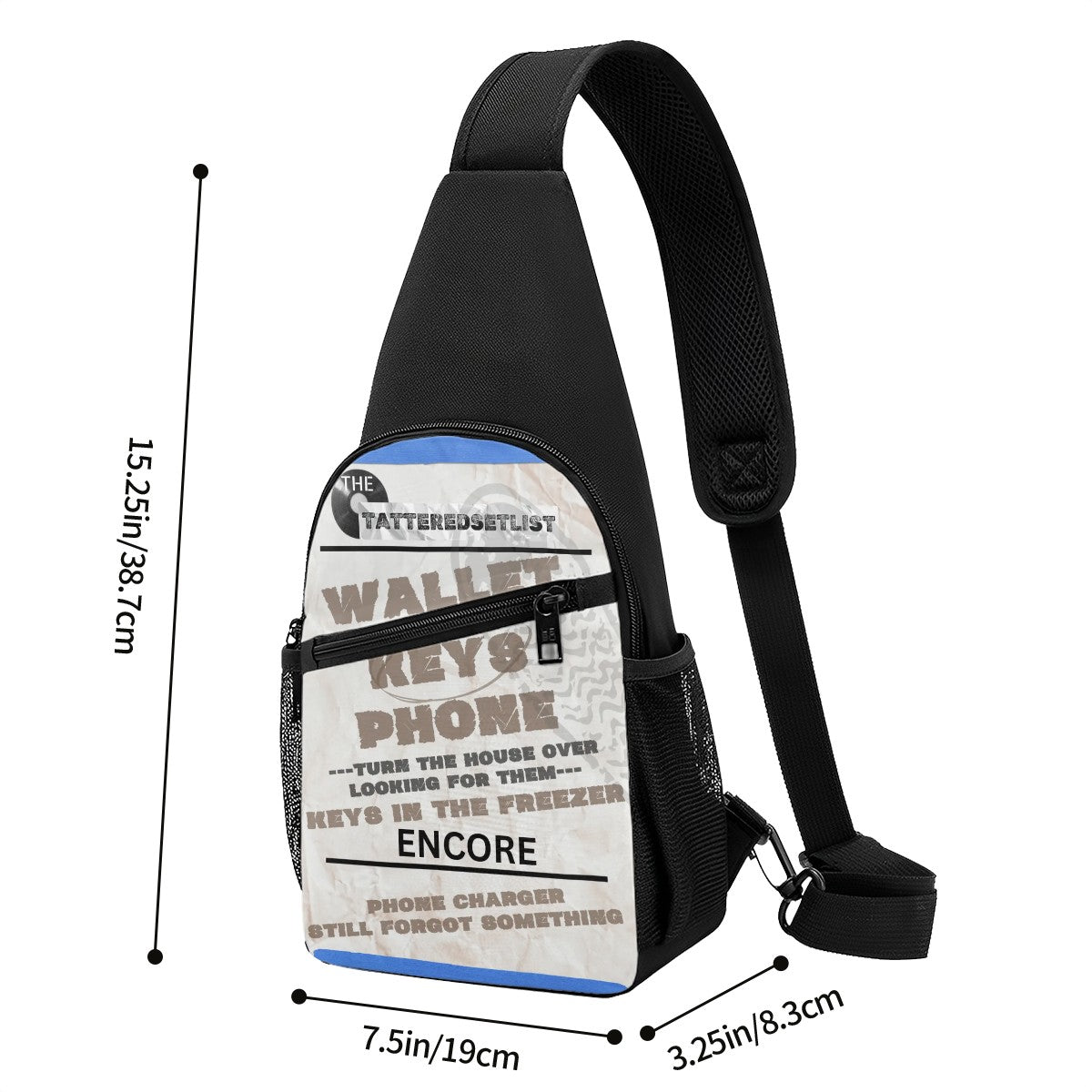 THETATTEREDSETLIST Crossbody Chest Bag